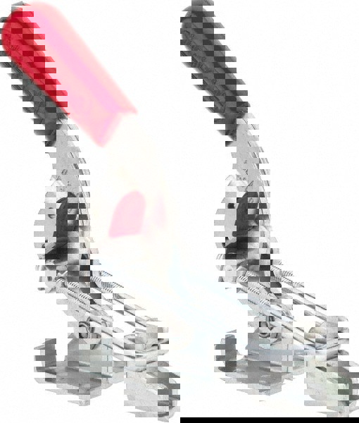 Pull-Action Latch Clamp: Horizontal, 700 lb, U-Hook, Flanged Base